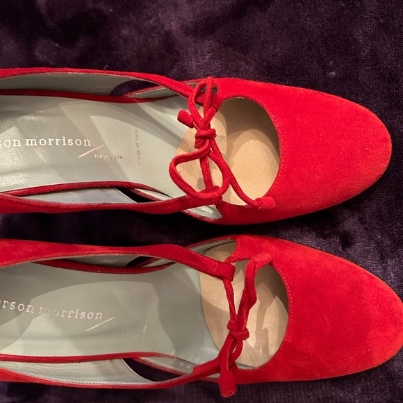 Sigerson Morrison red suede shoes - Picture 2 of 4
